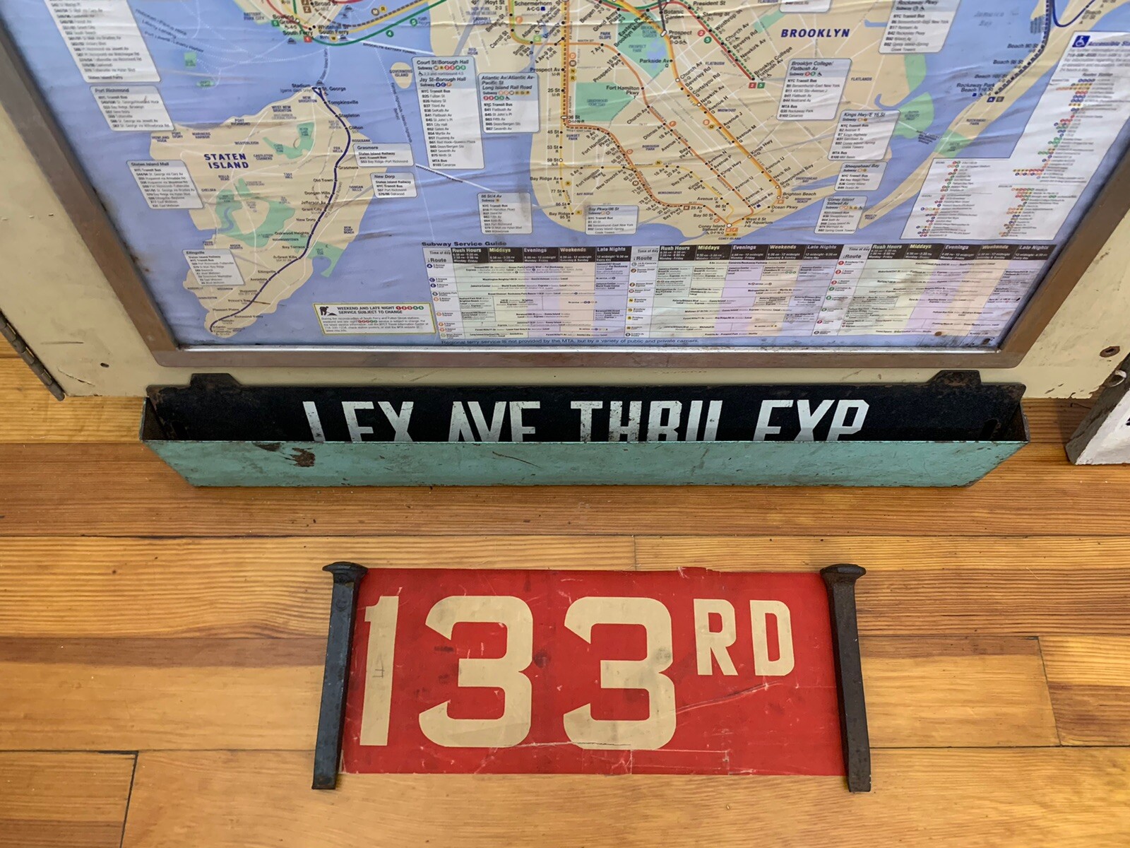 NY NYC BUS ROLL SIGN RED VELLUM BRONX WEST FARMS 133rd STREET IRT JEROME SUBWAY