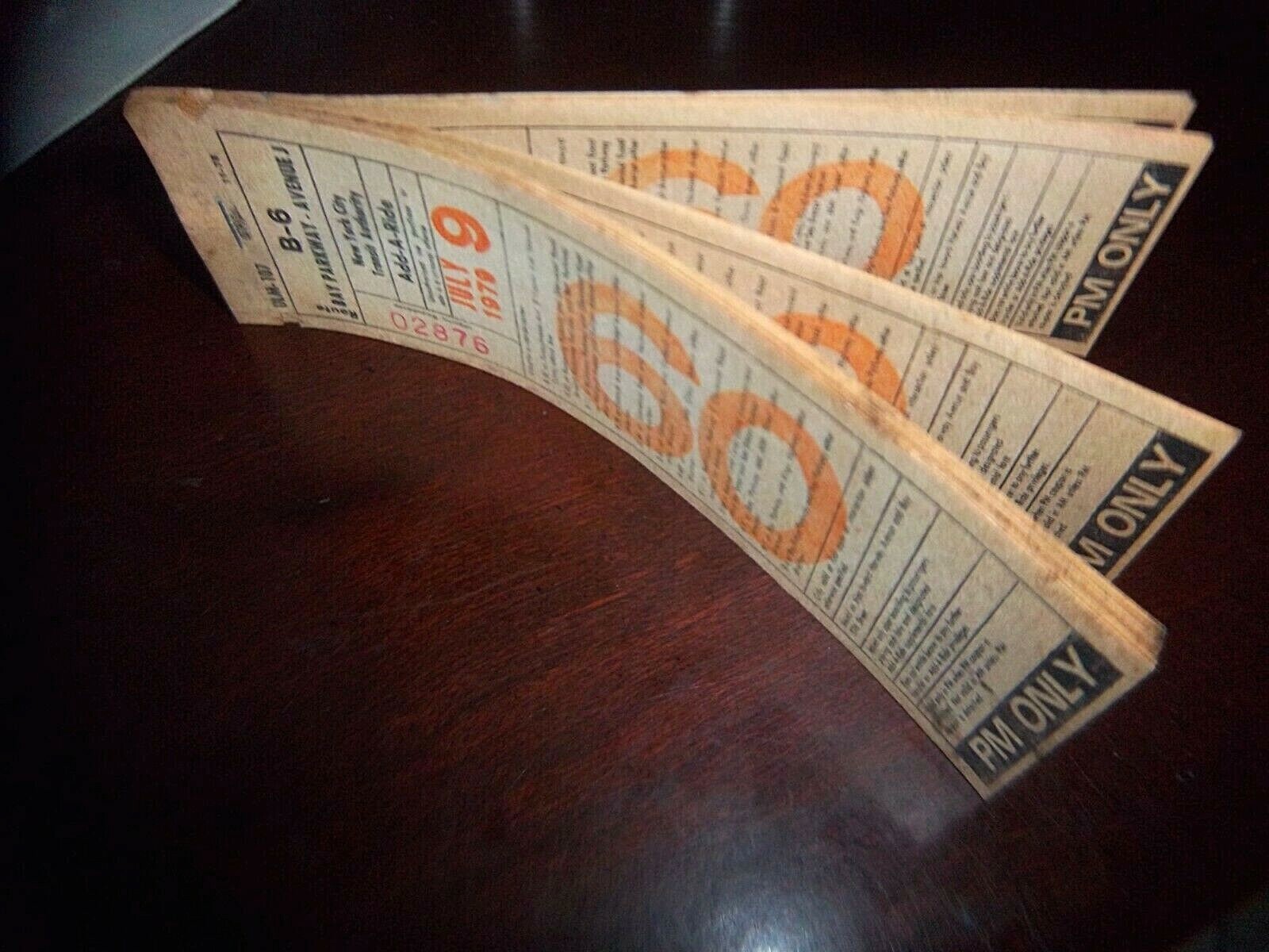 25 COMPLETE UNUSED TRANSFERS NOS NYCT NY NYC BUS BAY PARKWAY AVE J BROOKLYN 1979