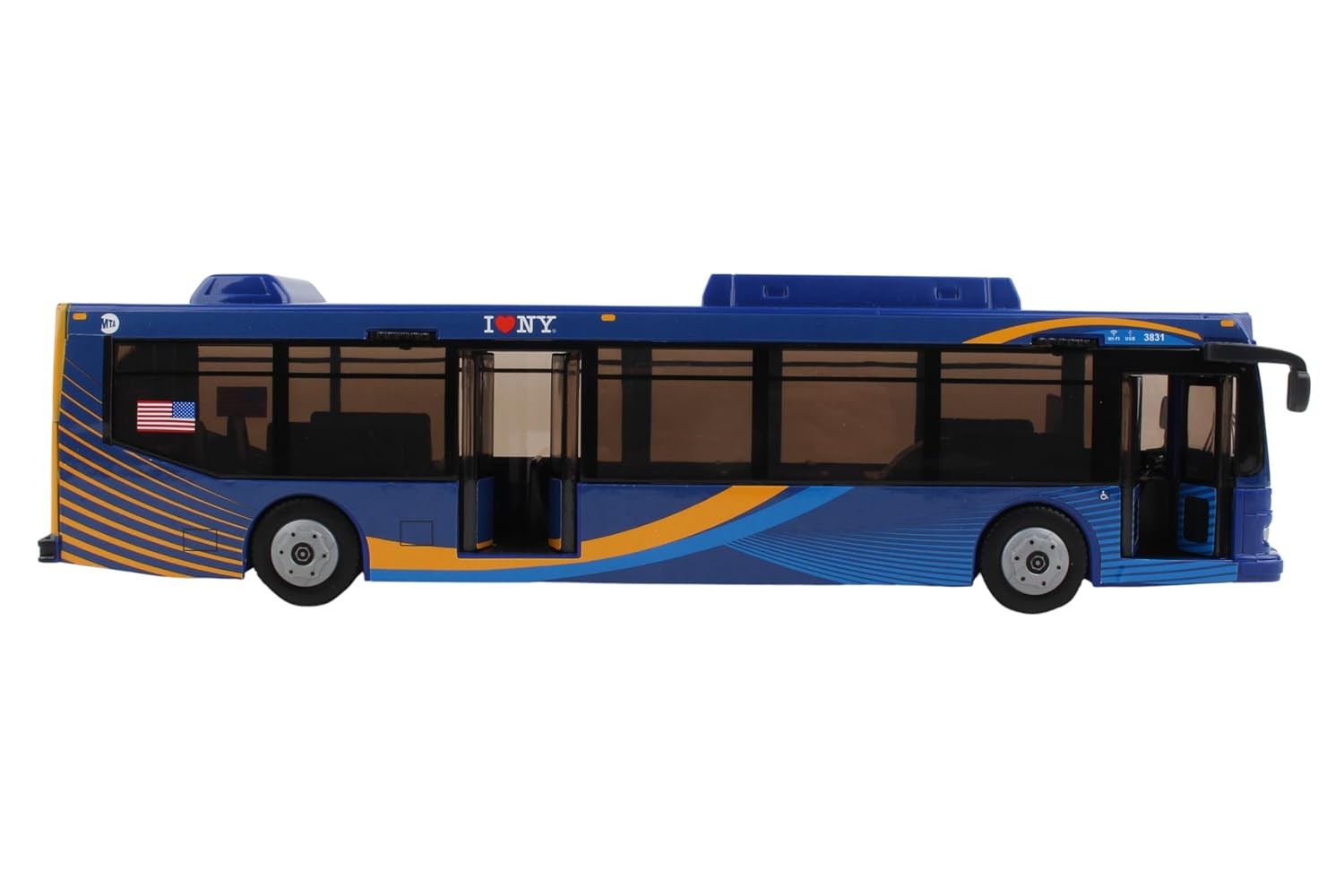 Daron MTA Bus – 11-Inch Single Bus in New Blue Livery – Officially Licensed Fric