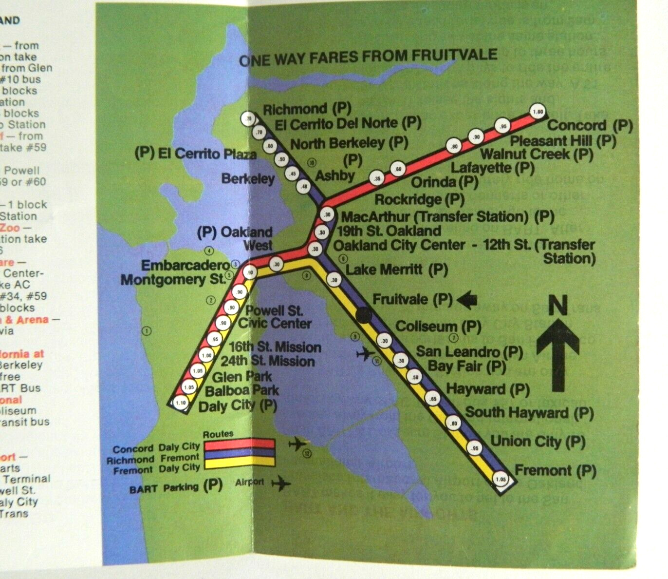 Vintage Fruitvale Bay Region Transit Brochure. T4