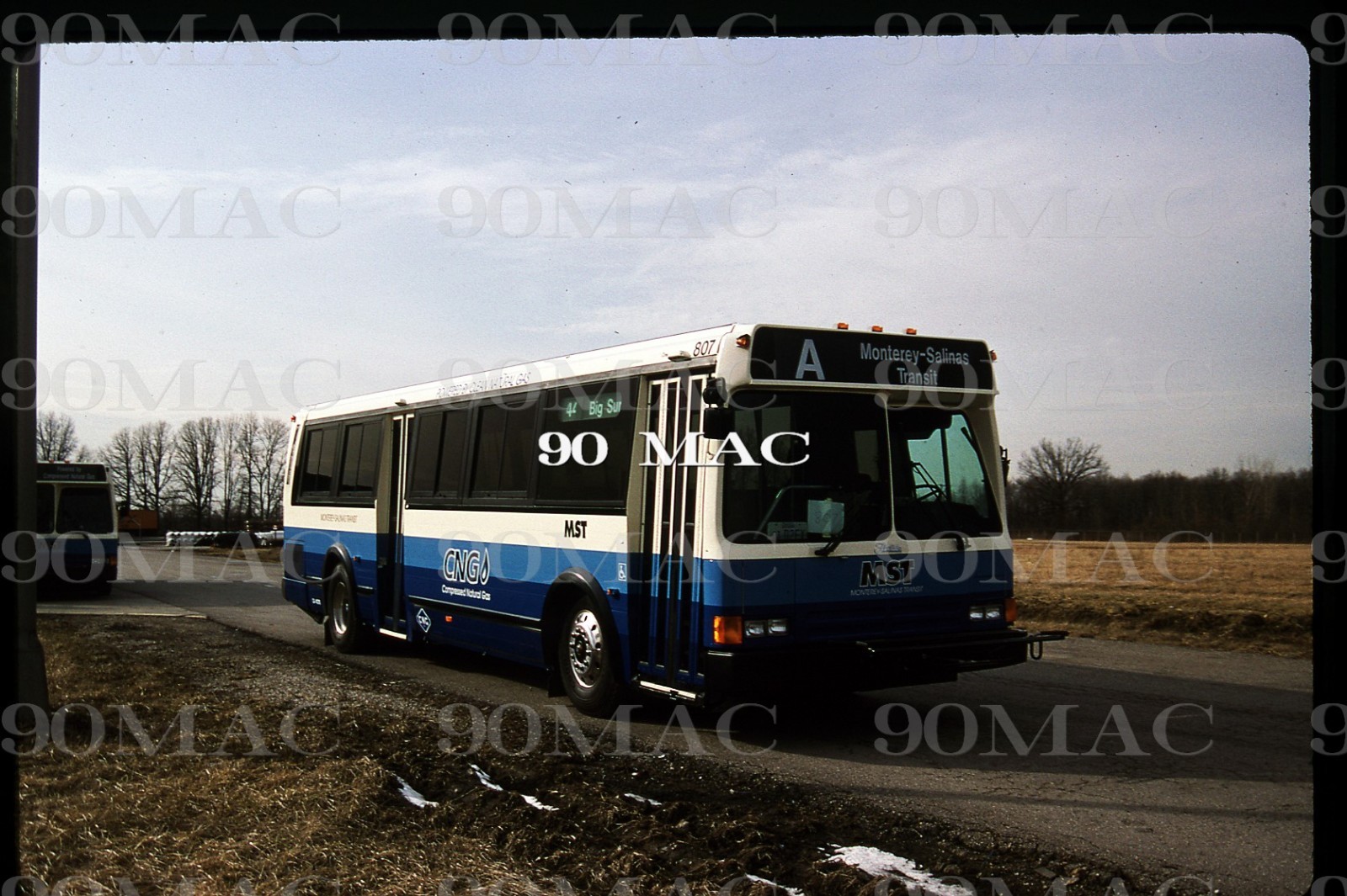 MST. FLXIBLE CNG BUS #807. Monterey (CA). Original Slide 1996. (A) Last Flxibles