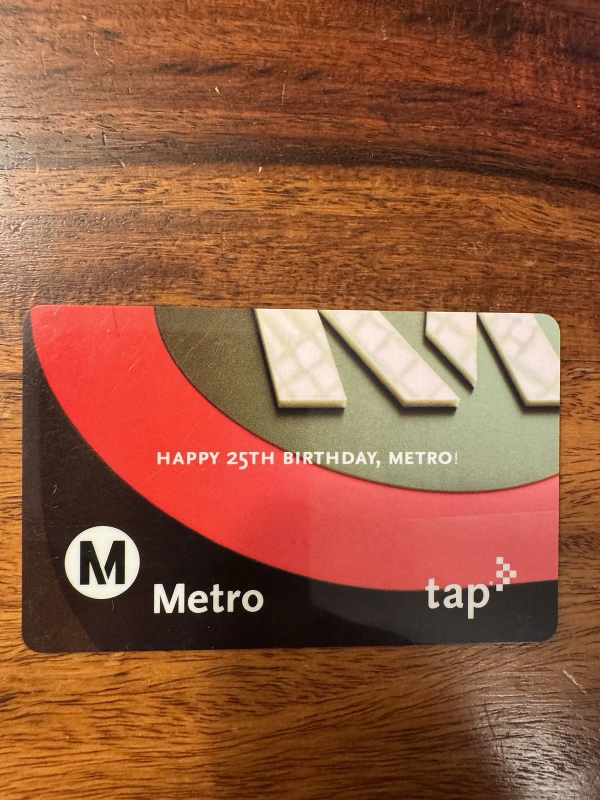 LOS ANGELES METRO TAP CARD HAPPY 25TH BIRTHDAY METRO LIMITED EDITION RARE