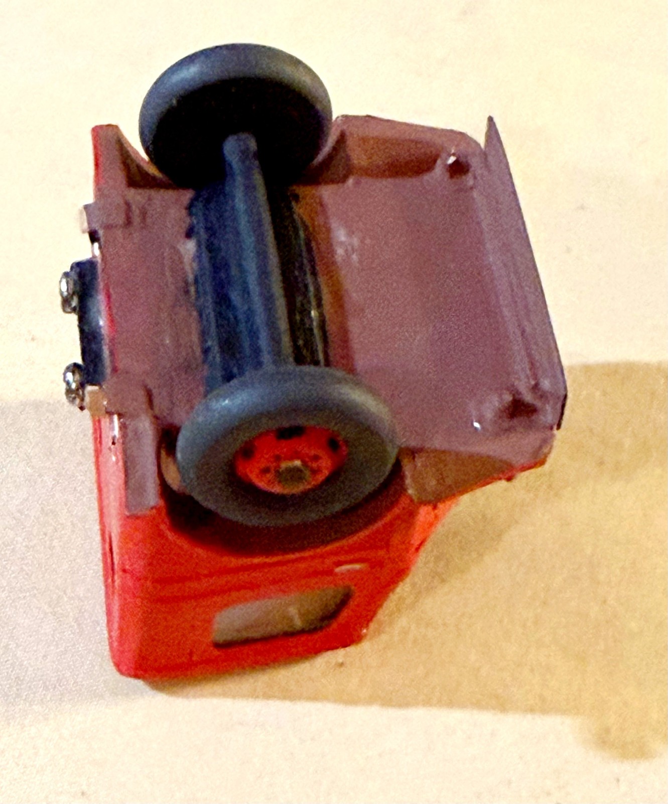 Handmade Vintage Slot Car Models: White COE Truck & 1930s Mack Intercity Bus