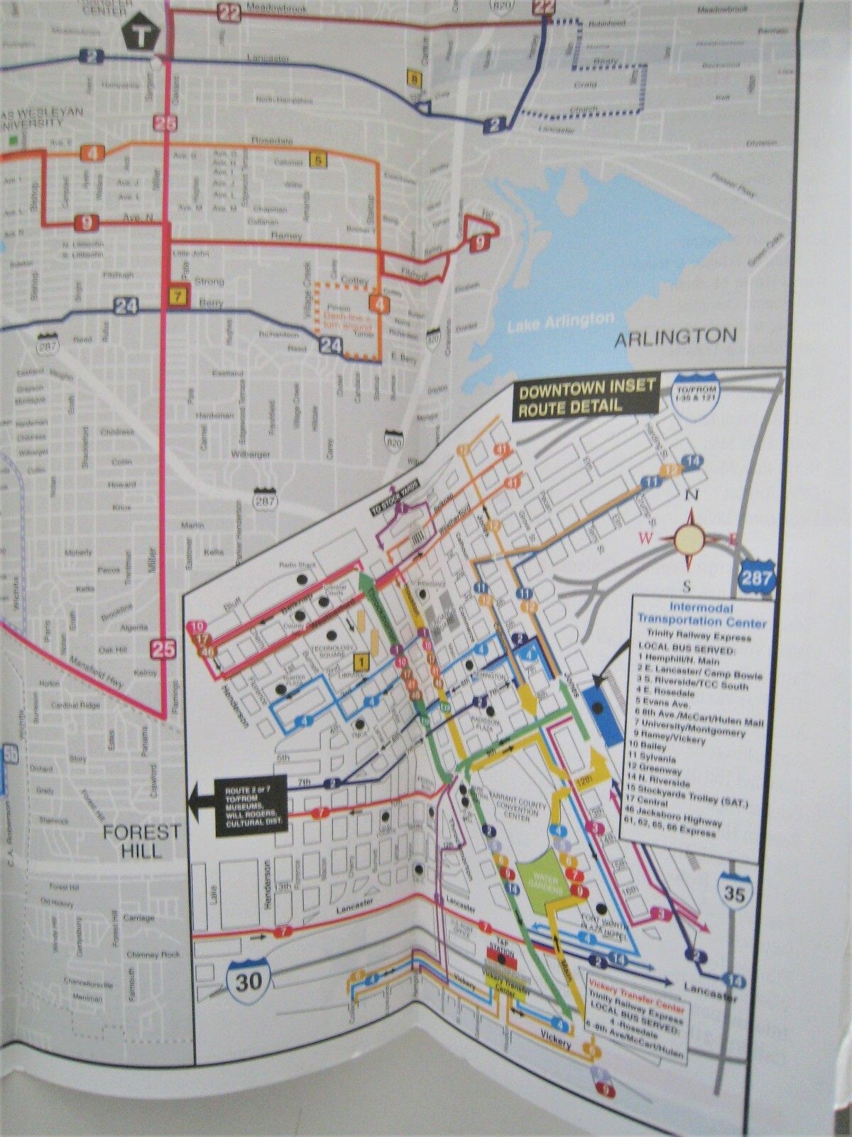 Lot of 8 Dallas Texas Area Bus Light Rail Trinity Railway Maps Timetables TX