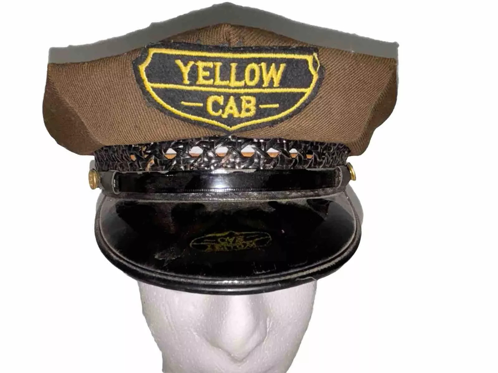 Rare 1940s Yellow Cab Taxi Hat Patch & MATCHING BUTTONS