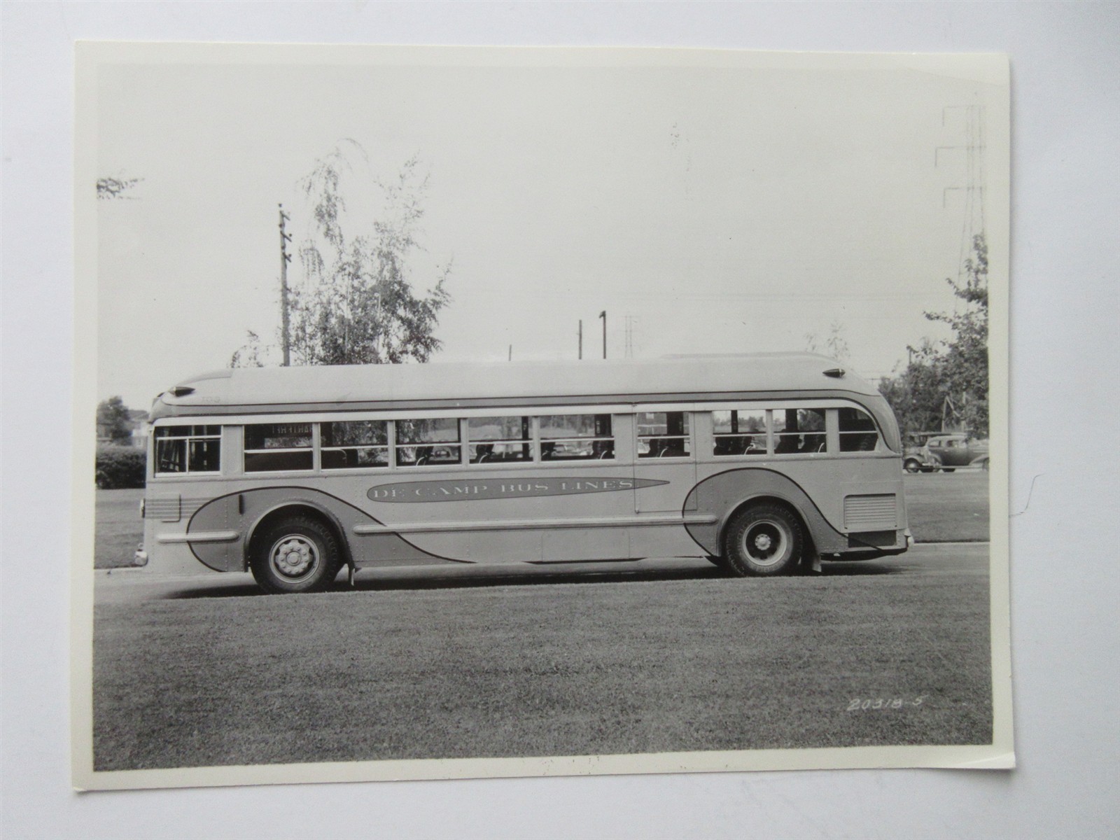 DeCamp Bus Lines Montclair NJ black & white photo 6.25″ x 4.75″ 1937 bus