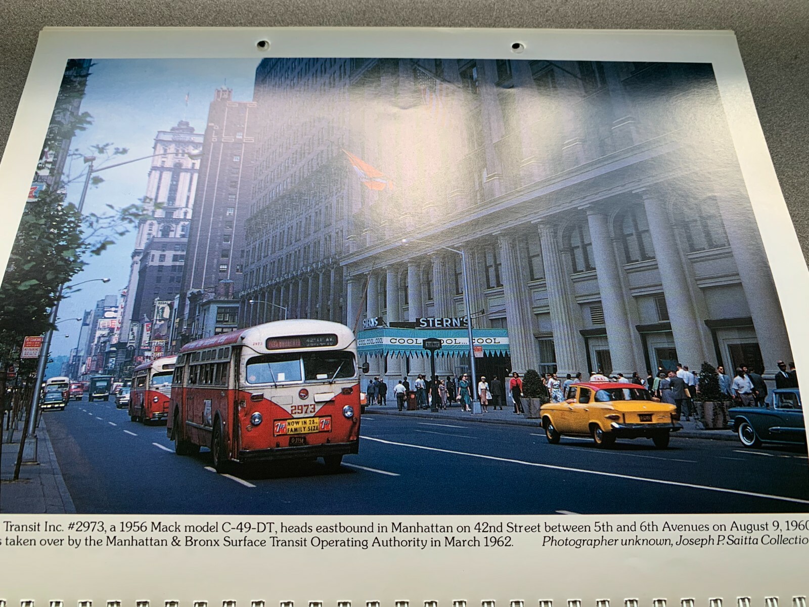1997 NY NYC BUS CALENDAR NOS MANHATTAN FIFTH AVENUE COACH BROOKLYN JFK AIRPORT