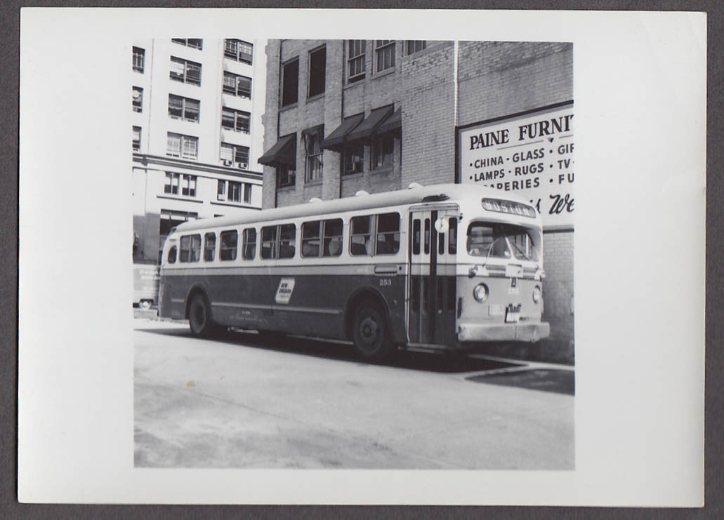 GM #253 New England Transportation Bus Boston MA snapshot 1958