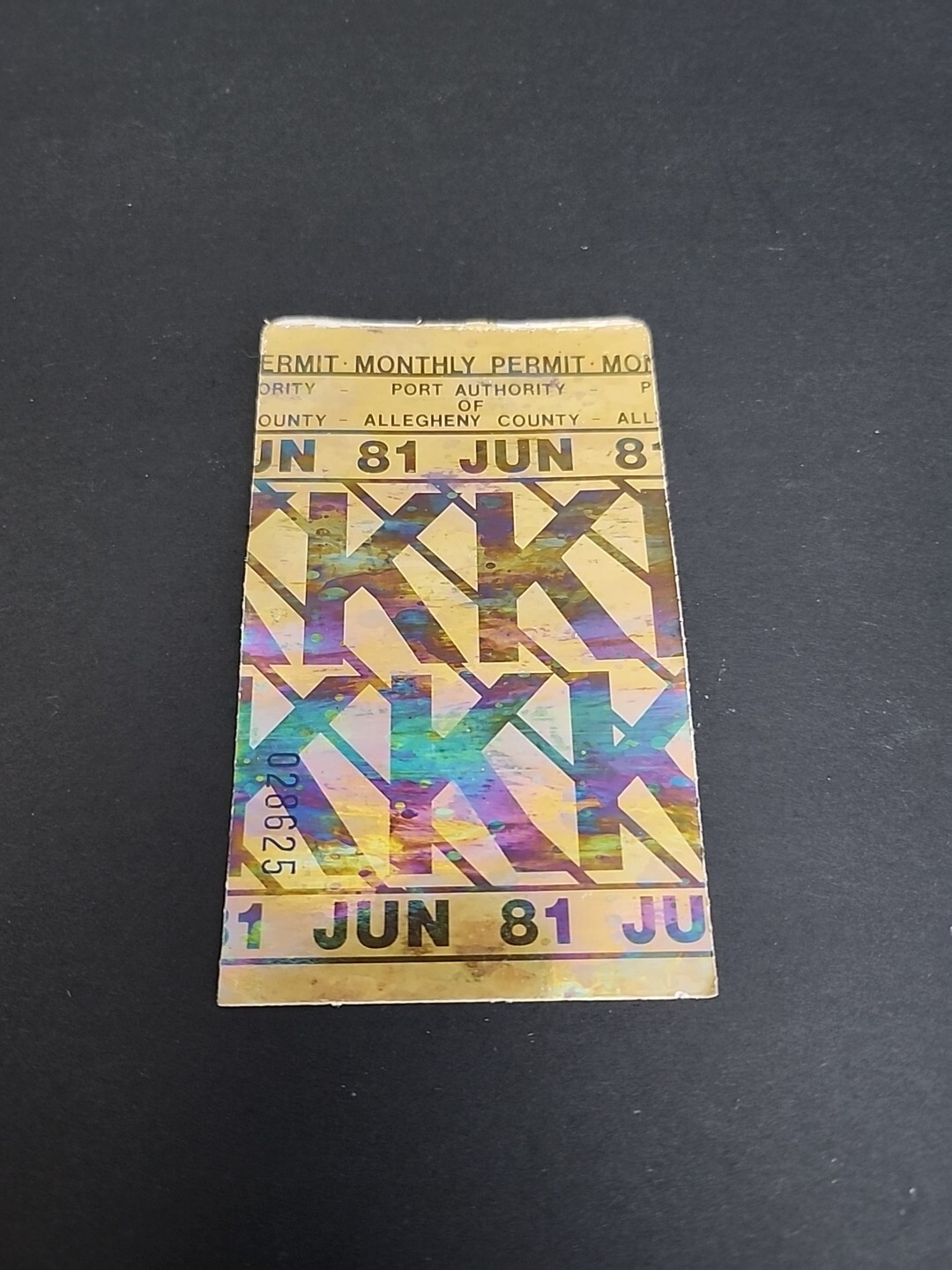 Vtg PAT Bus / Streetcar Monthly Pass Port Authority Allegheny County Rare 1981
