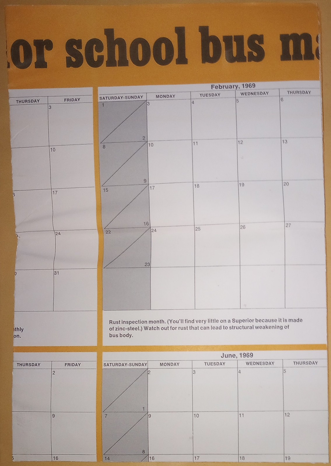 1969 NOS Superior School Bus Maintenance Calendar Walk With Me!!