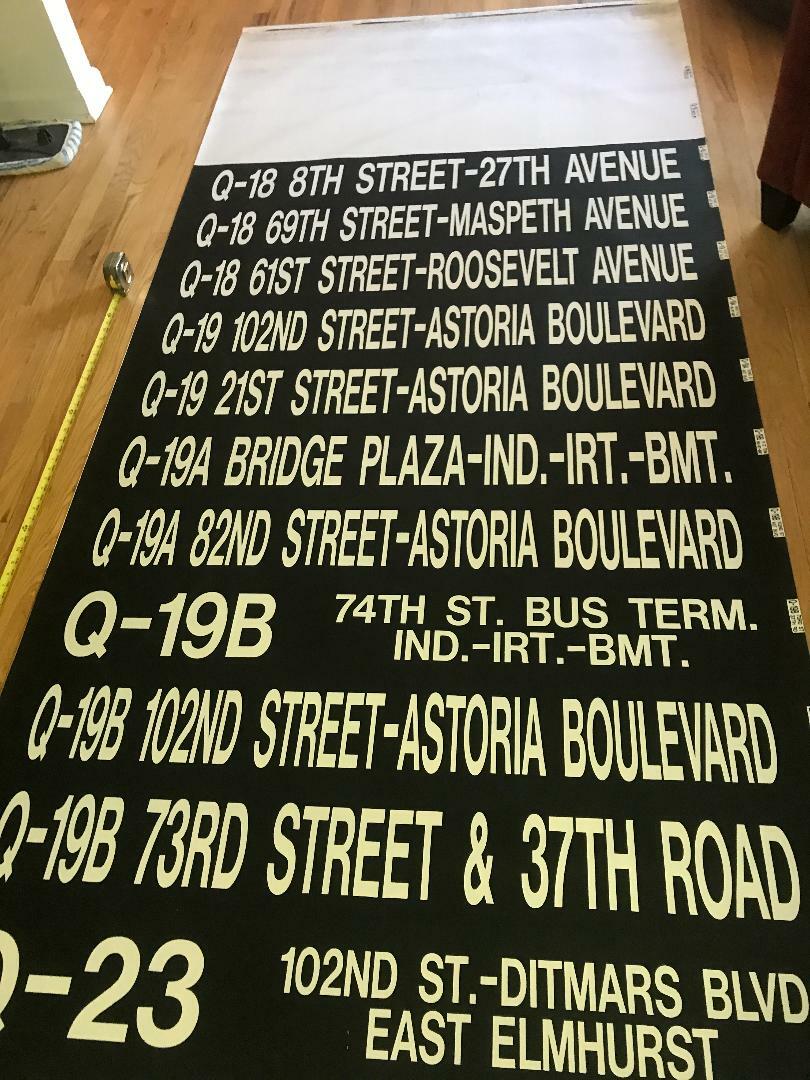 Vintage Triboro Coach Queens New York Front Bus Rollsign La Guardia Airport