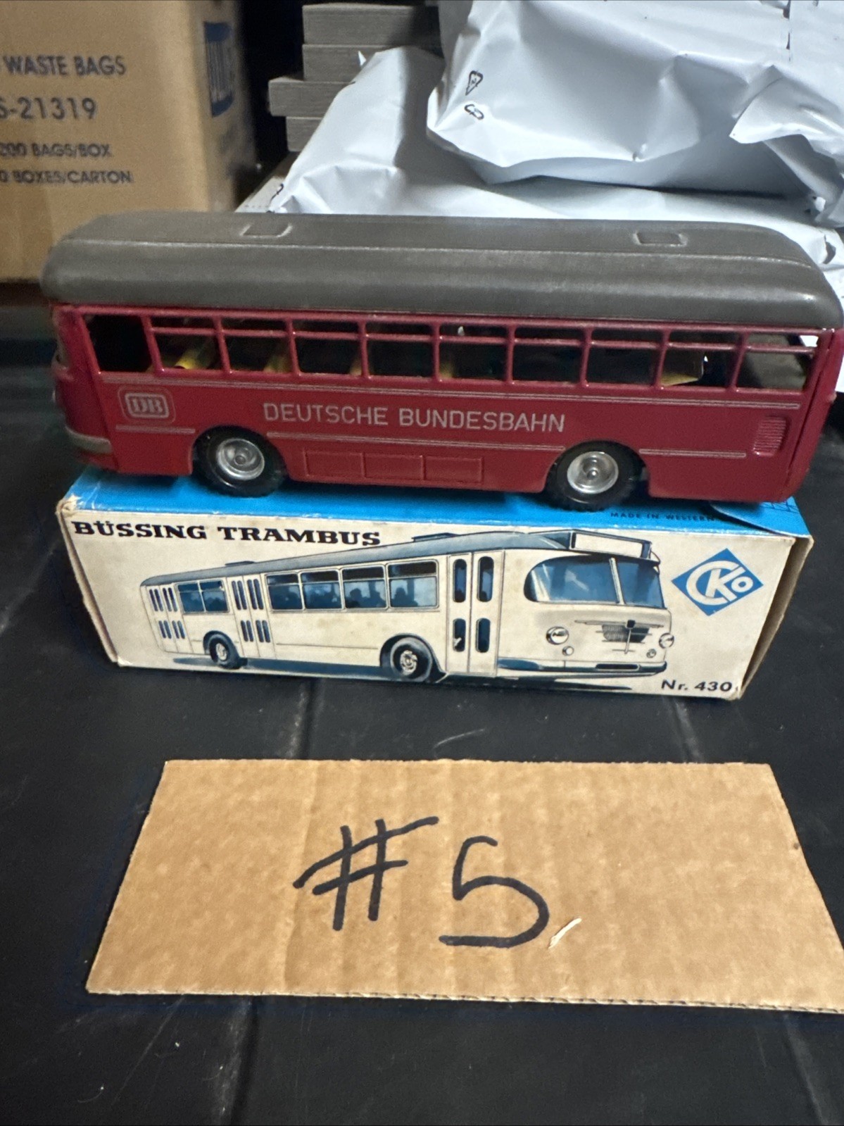RARE! Vtg Cko Tin Litho Trambus Western Germany Deutsche Bundesbahn