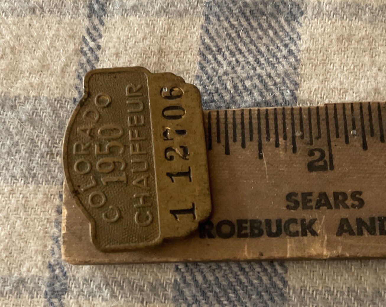 Vintage 1950 Colorado Chauffeur Pin Brass