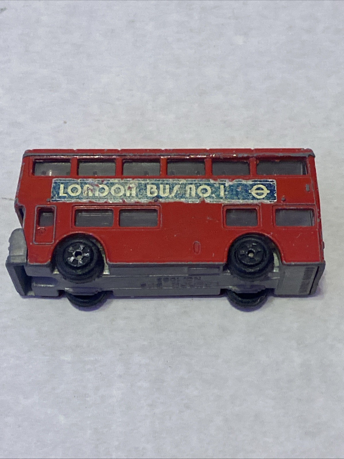 London Bus No. 1 Diecast Red Double Decker Bus Hong Kong #1003 Red