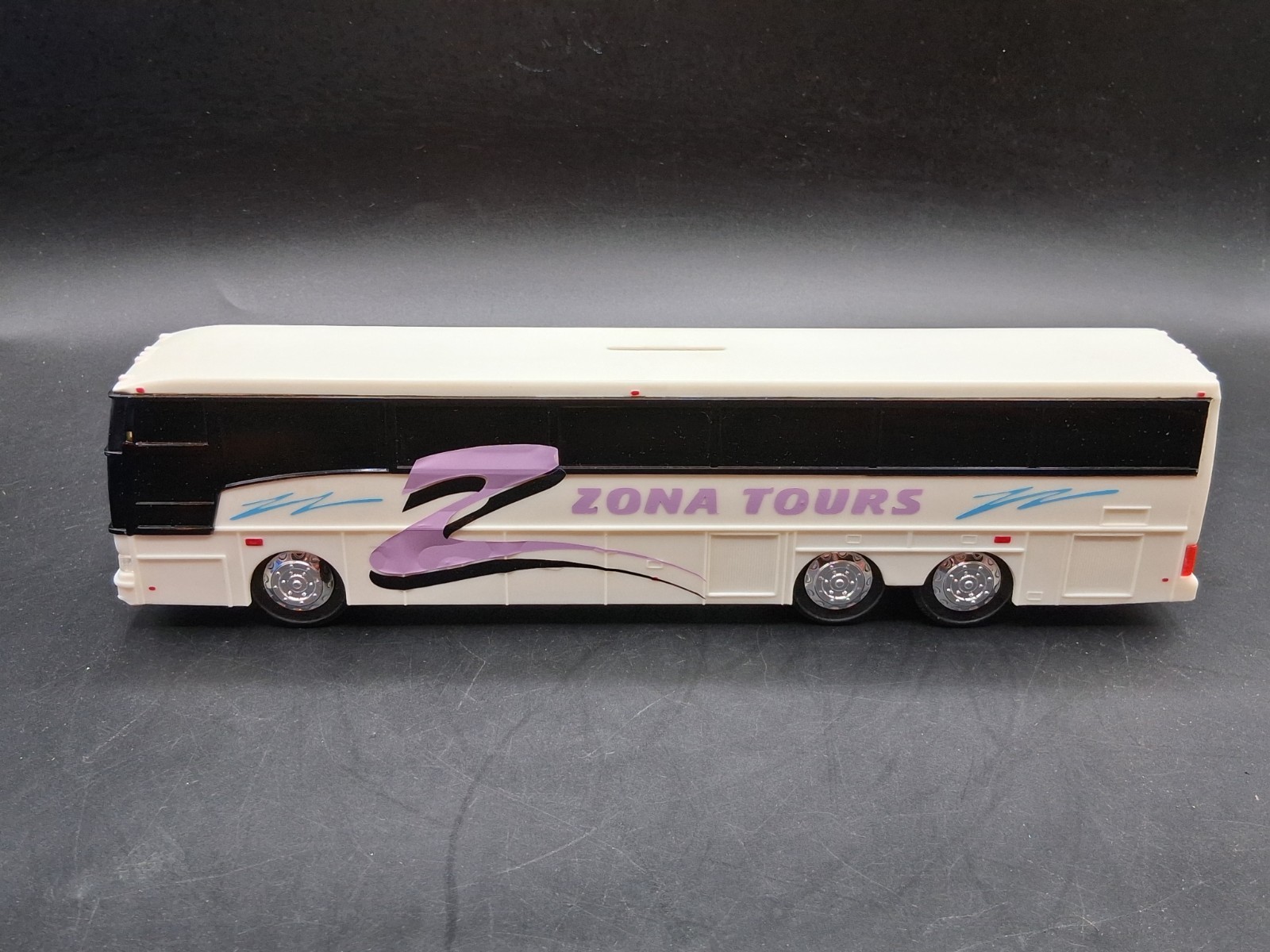 Vintage ABC Bus Companies Vanhool Zona Tours Promo Coin Bank 11″ New N Open Box