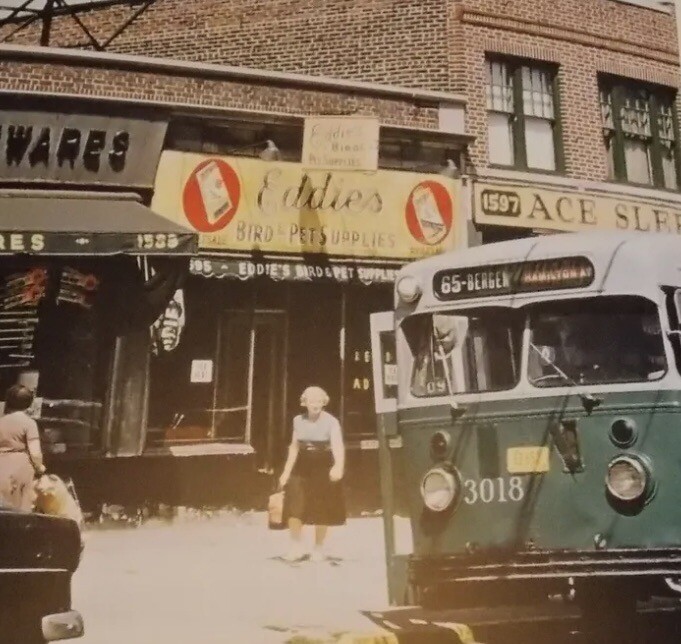 1930 Brooklyn NYC Vintage BUS Roll Sign Broadway Graham Bushwick Williamsburg