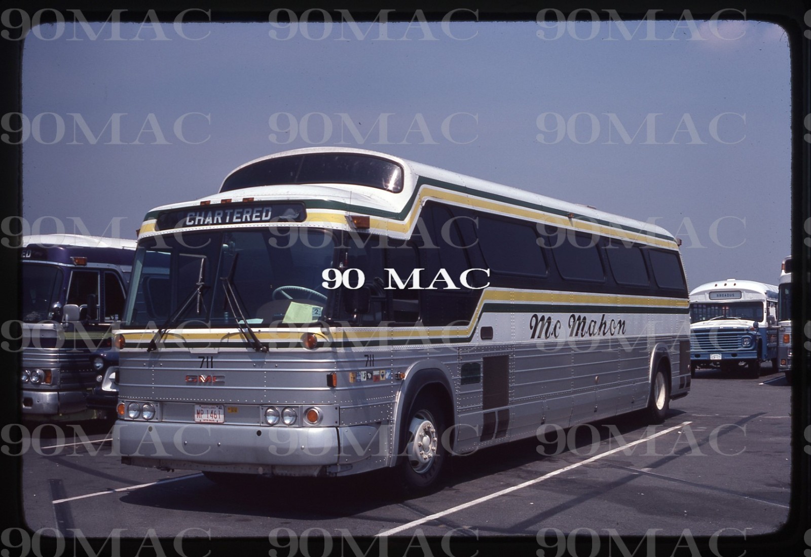 Mc Mahon Transportation. GM COACH BUS #711. Doswell (VA). Original Slide 1978.