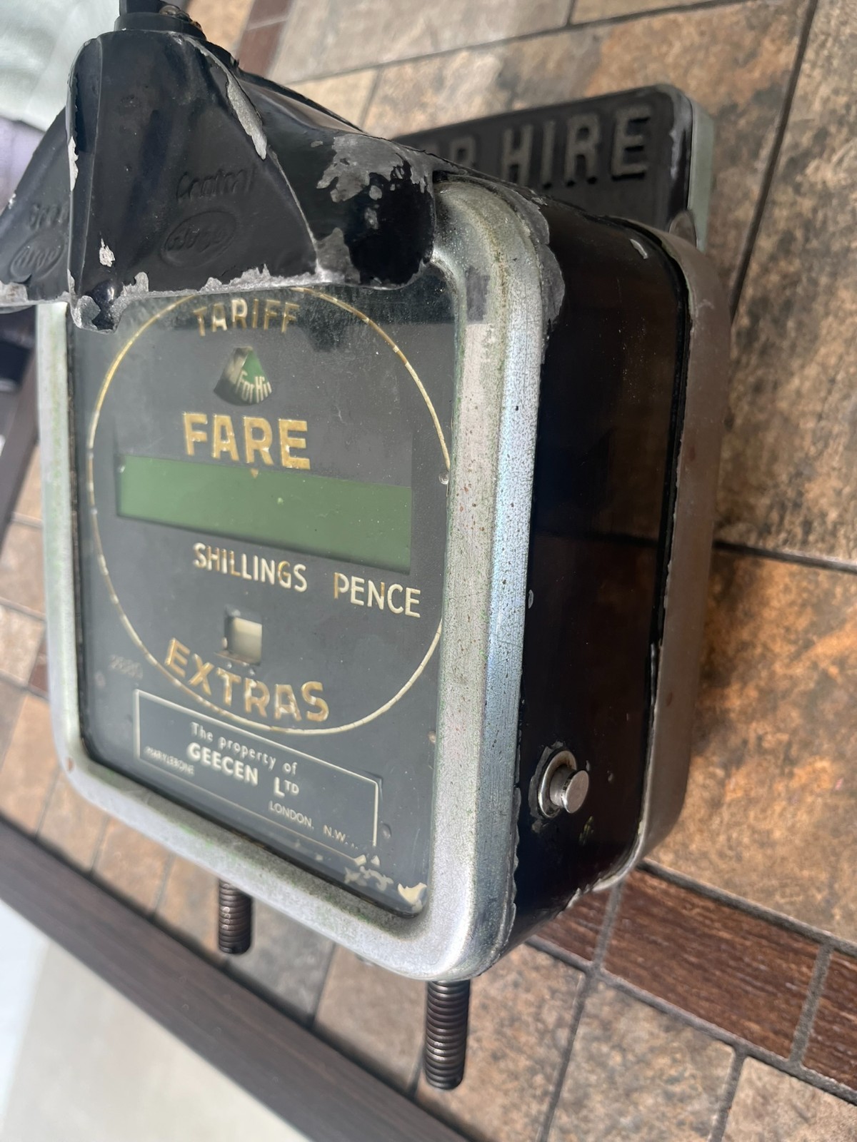 Vintage Argo Taxi Meter Fare 60’s Early Austin London Taxi Parts piece Antique