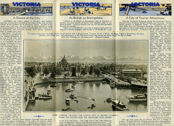 1920s Advertising Brochure on Victoria British Columbia Canada