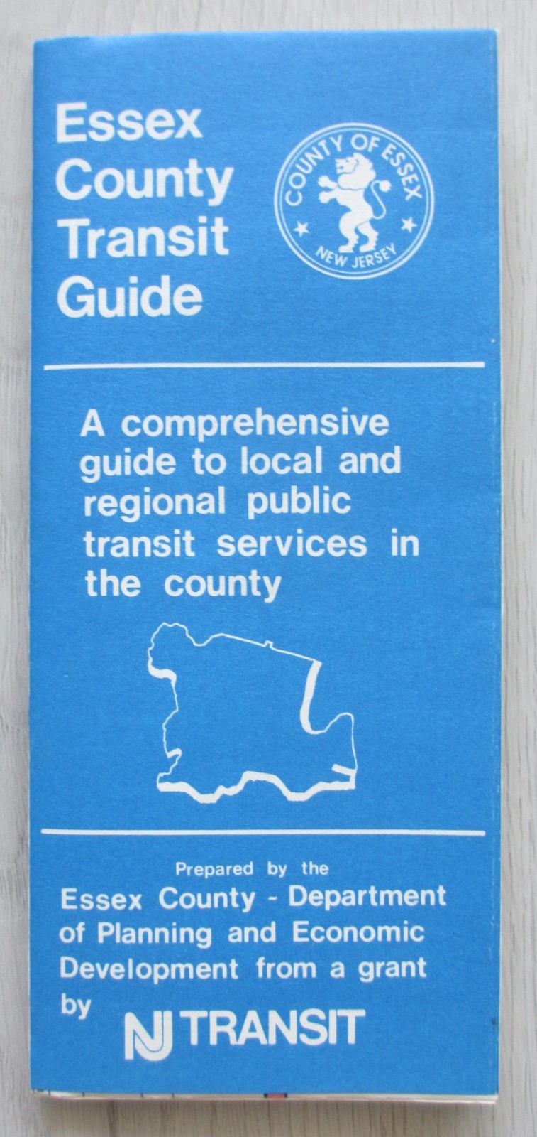Vintage June 1988 Essex County Transit Guide Bus Train New Jersey Transit NJT
