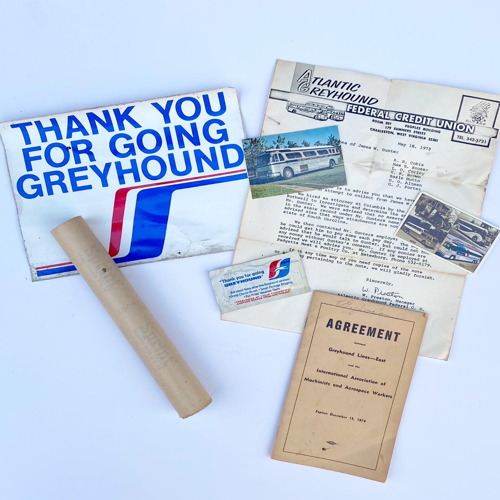 Mixed Lot of Vintage Greyhound Business Items