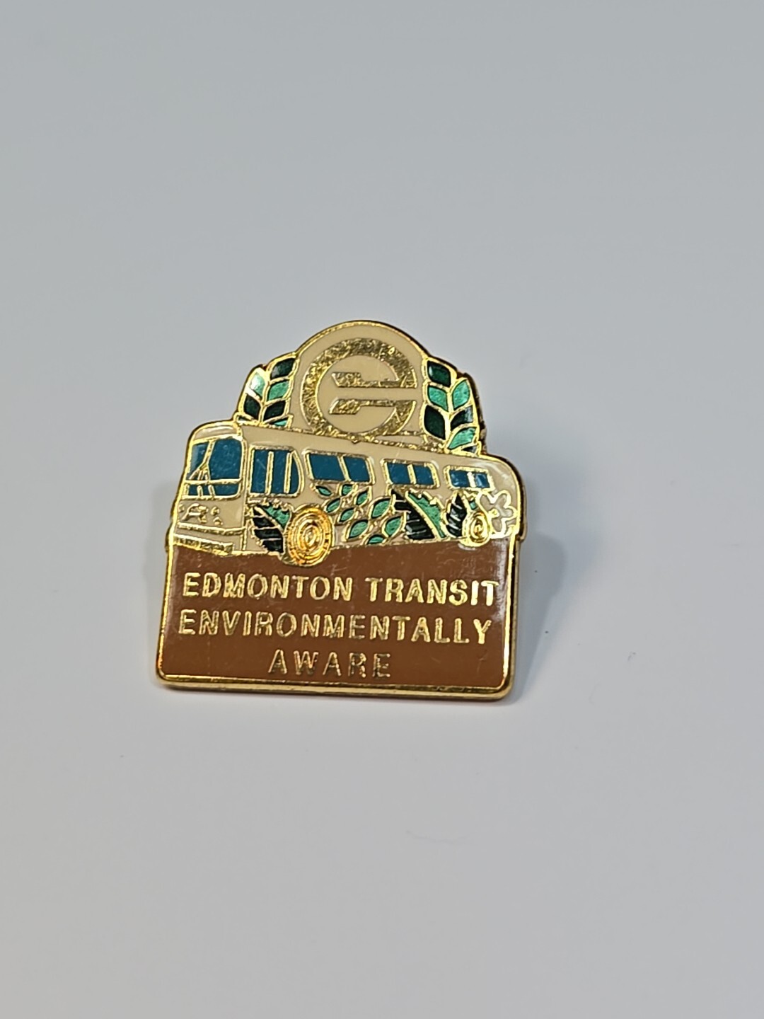 Edmonton Transit Lapel Pin Environmentally Aware Alberta Canada