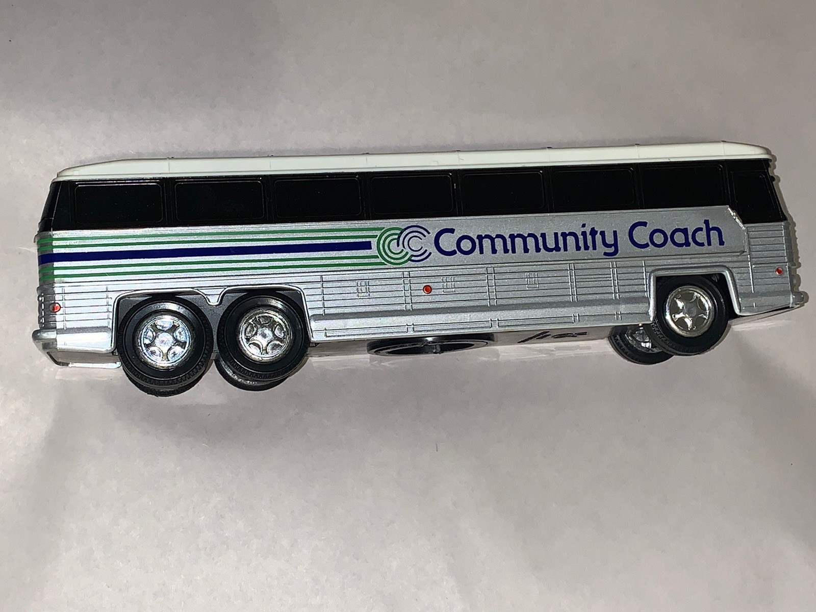 Vintage JIMSON 1:50 New Jersey Community Coach Bank Bus Hong Kong Made Toy
