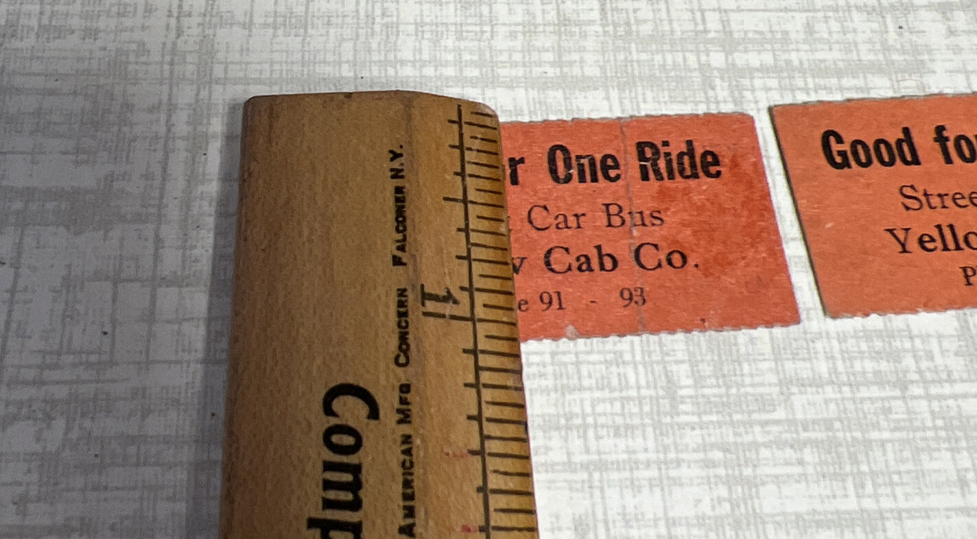 6 BUS TICKETS & YELLOW CAB FROM NORTH DAKOTA B& B BUS LINE MINOT MOTOR COACH