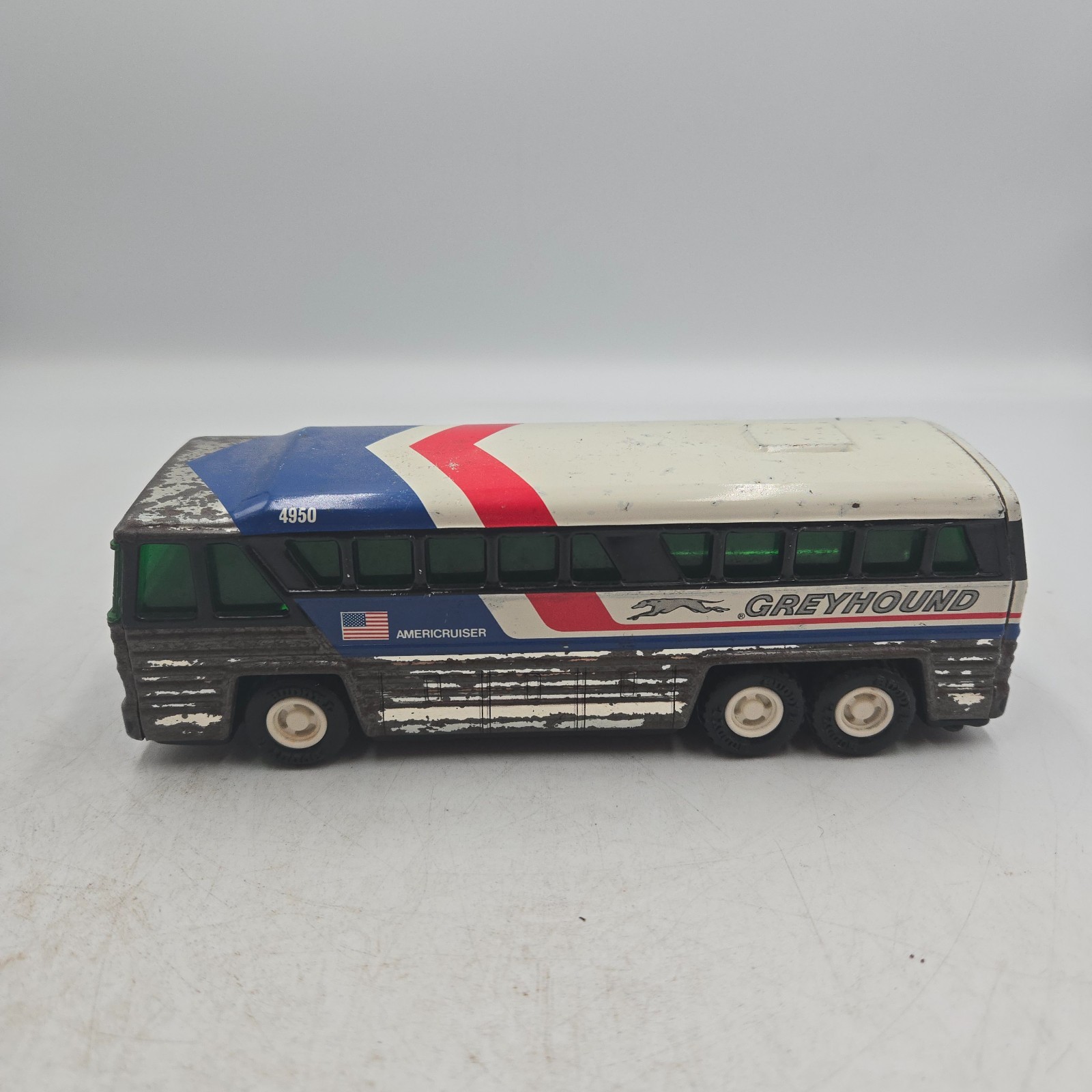 Vintage 1979 Greyhound Bus Americruiser 4950 Buddy L Corp Made in Japan Tin Toy