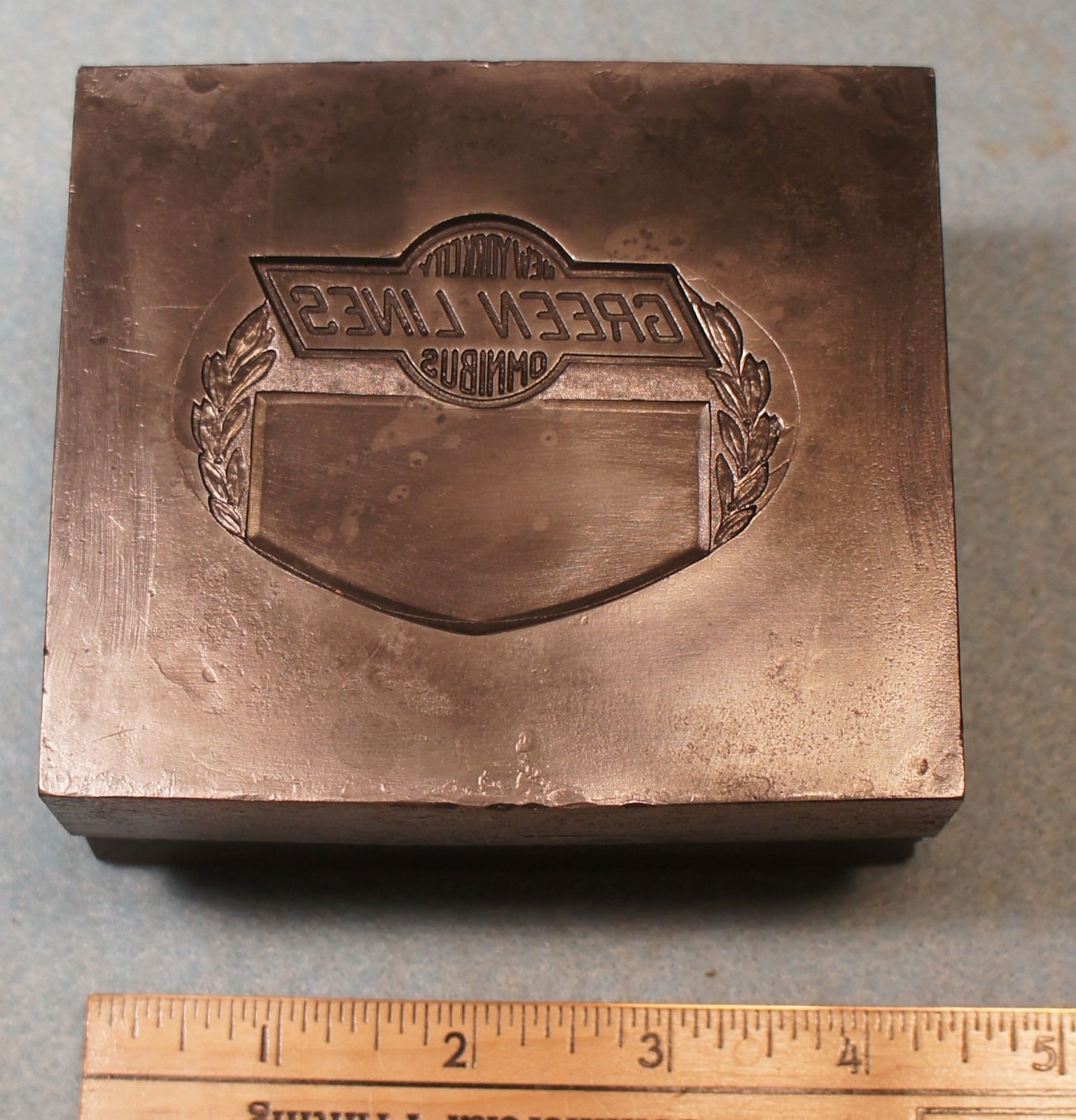 1935 NYC GREEN LINES Bus Driver Cap Badge STEEL STAMPING DIE Robbins RH501