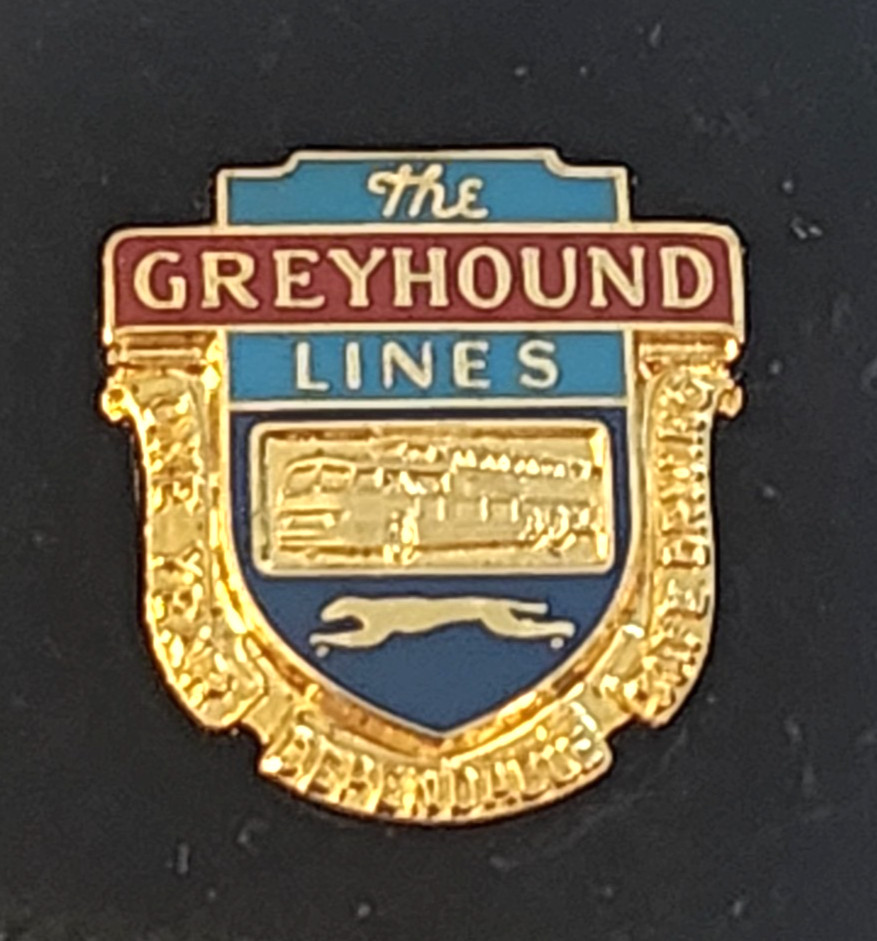 VINTAGE GREYHOUND LINES ONE (1) YEAR SAFE DRIVING EMPLOYEE PIN BUS