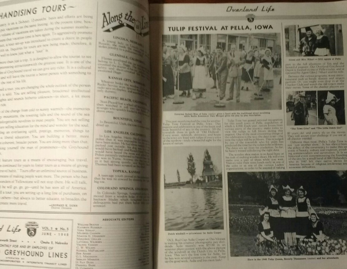 Vtg 1948 ‘Overland Life” Greyhound Bus Lines Magazine Advertising Brochure Promo