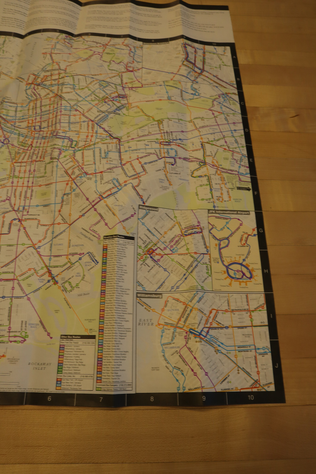 New York City Transit NYC Brooklyn Bus Map September 1997 MTA Paper Map