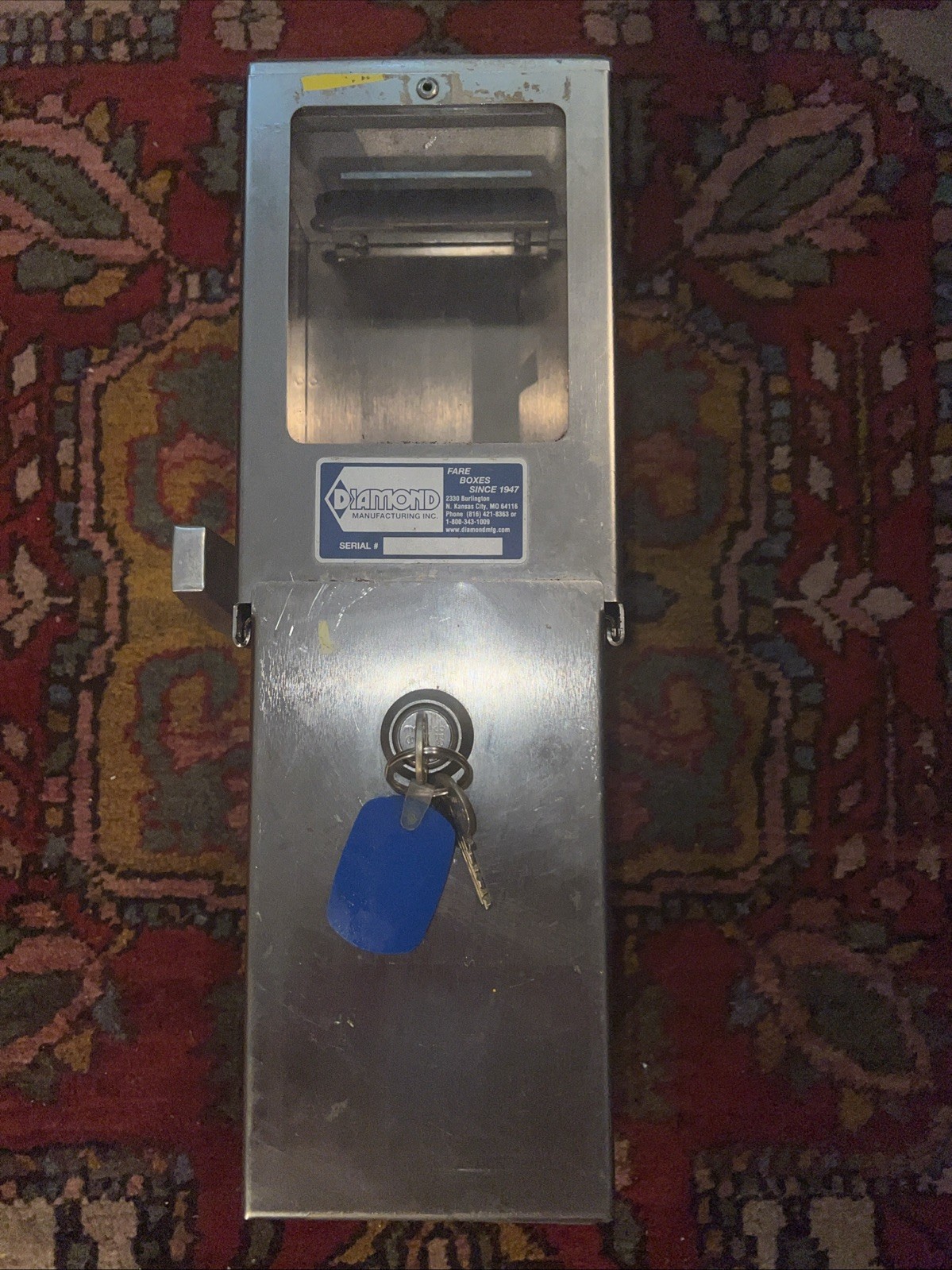 Diamond Model Fare box Has Two KEYS Bus Fare Box Single Vault