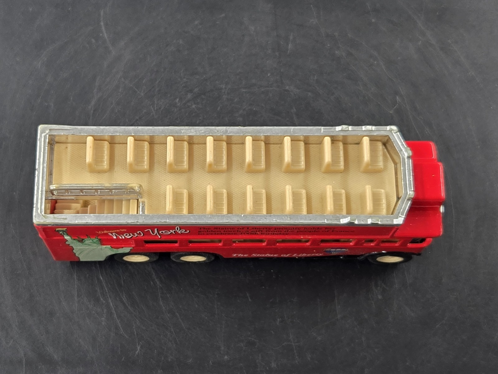 Vintage New York Statue of Liberty Double Decker Toy Bus Model SS5855 China