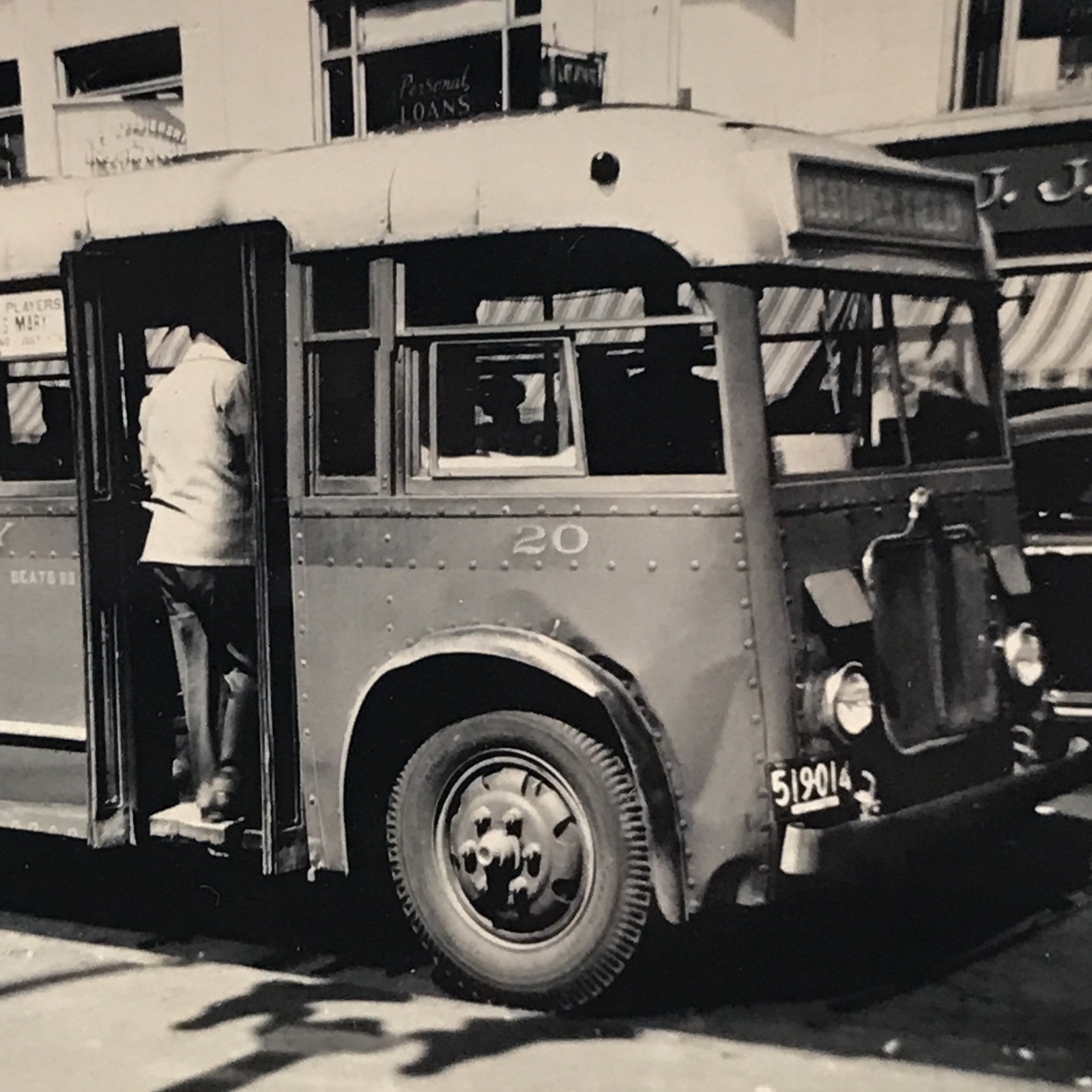 Holyoke Street Railway HSR #20 Bus 2.75×4.5 1966 Snapshot Photograph