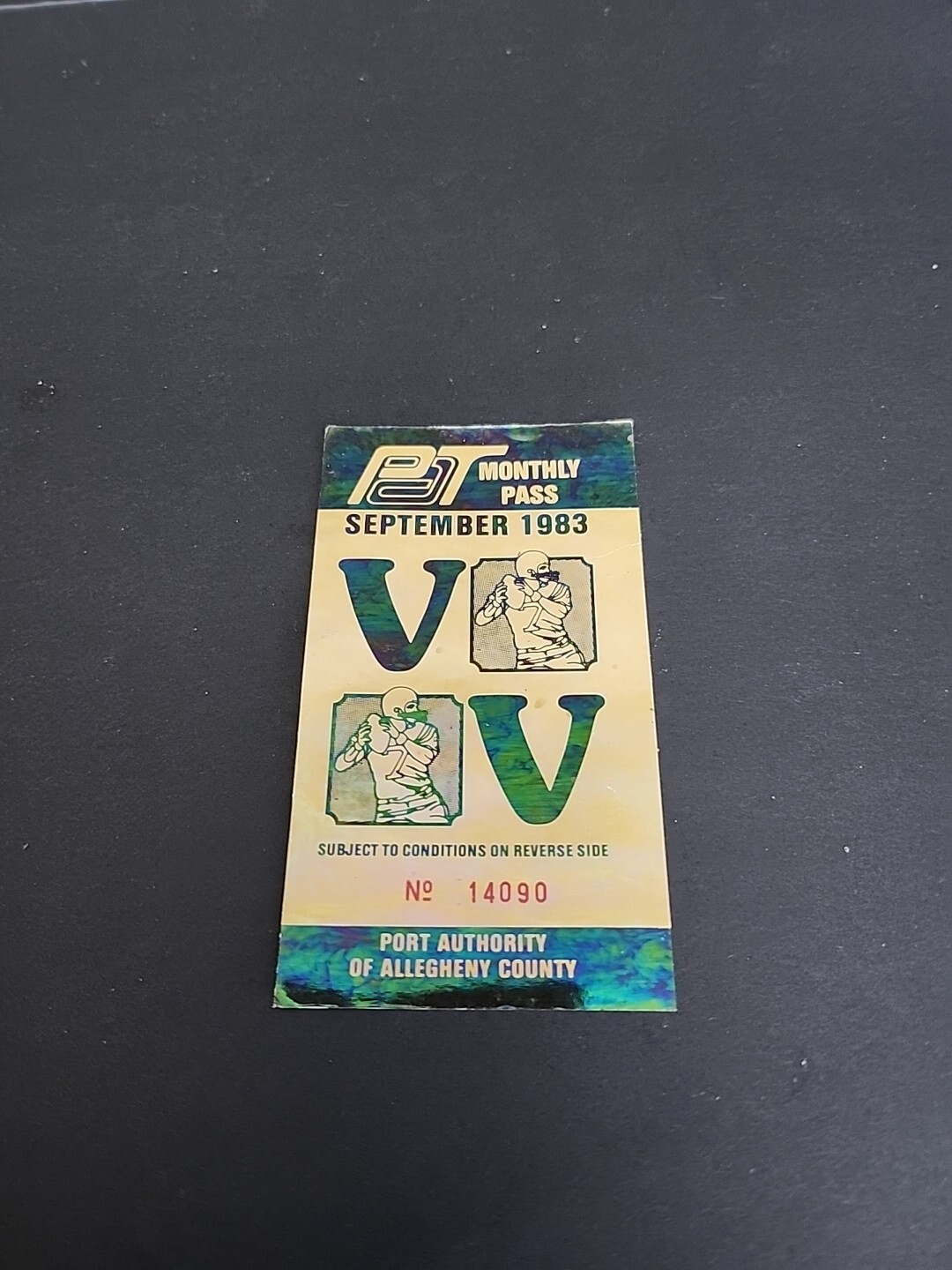 Vtg PAT Bus / Streetcar Monthly Pass Port Authority Allegheny County Rare 1983