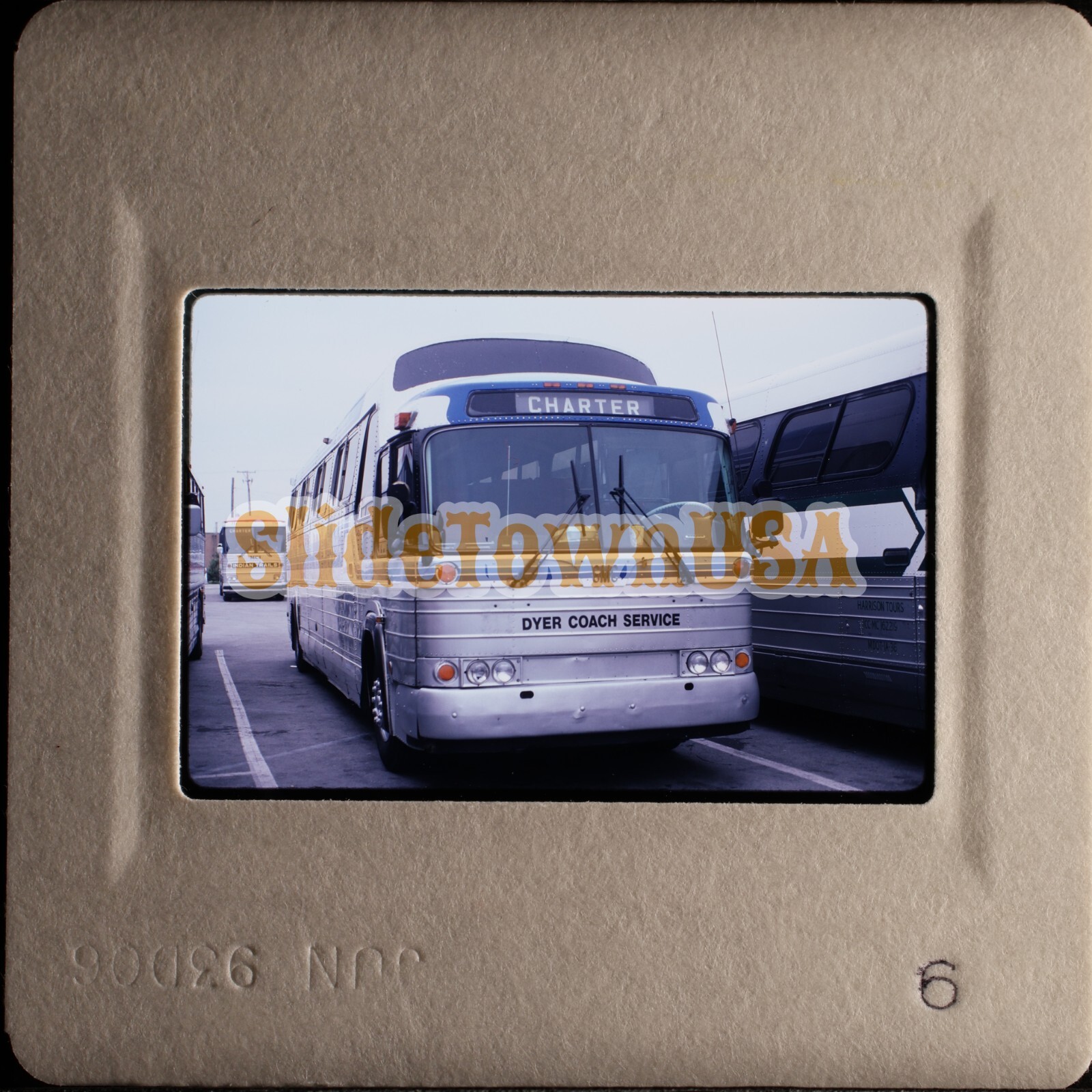 Vtg 1993 Bus Slide GMC Dyer Coach Services Y1R025