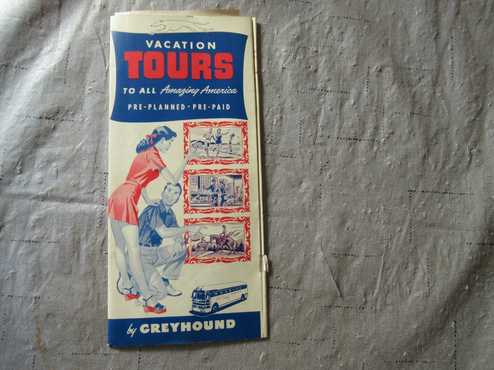 1952 Greyhound Vacation Tours to all Amazing America Travel Brochure