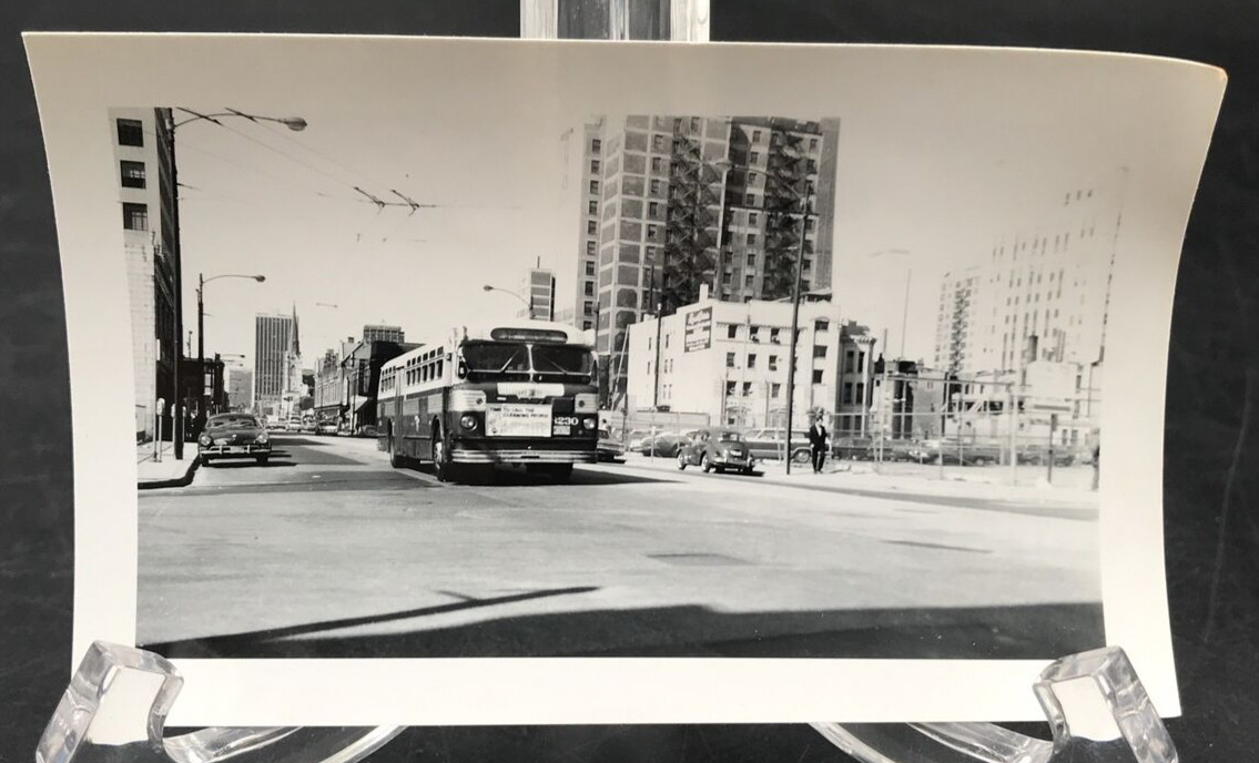 Bus Chicago Transit Authority CTA #8430 B&W Photograph Boushelle Billboard