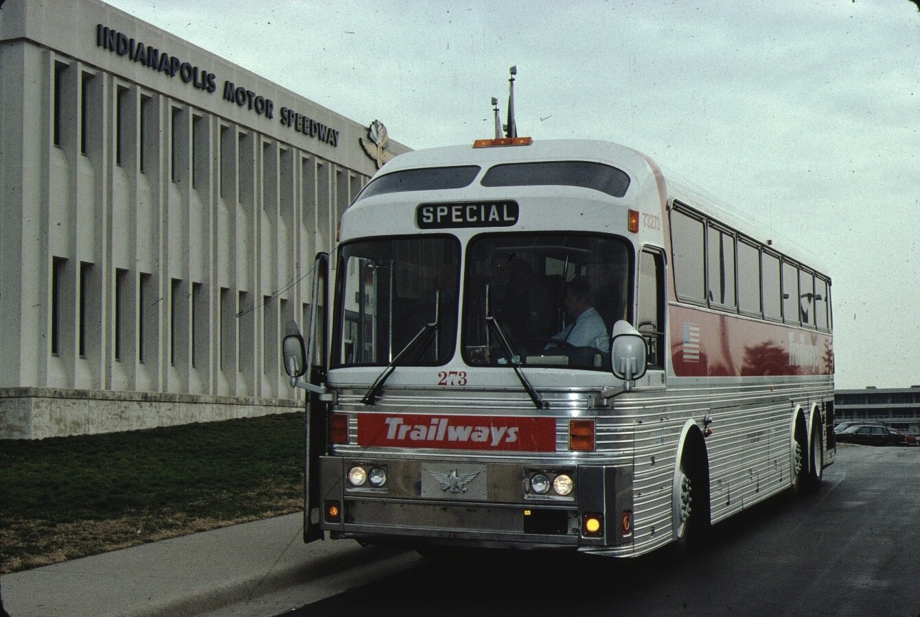 Trailways Eagle bus Kodachrome Original Kodak Slide