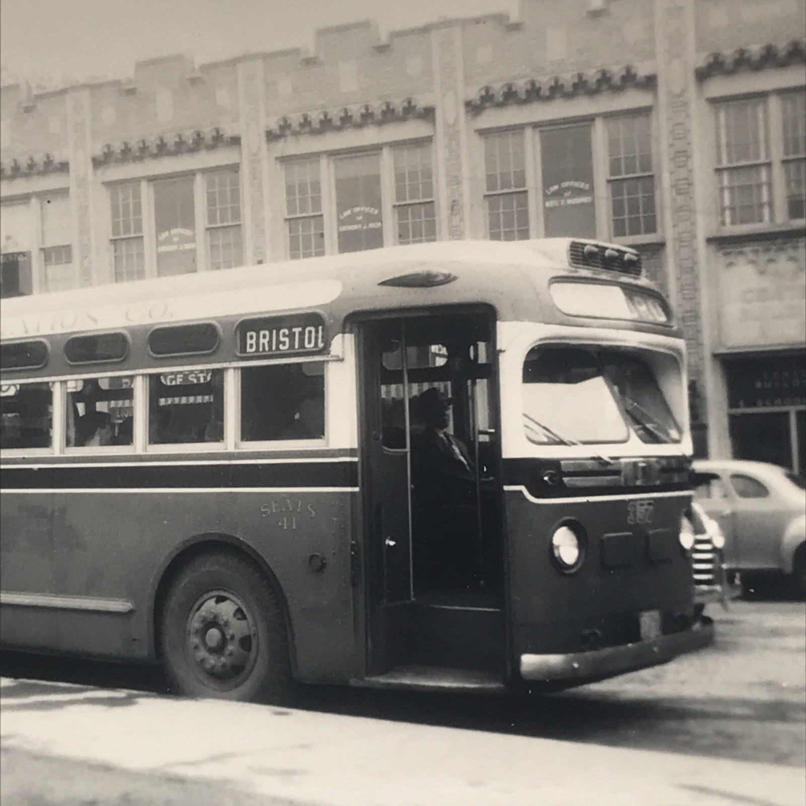 New England Transportation Co #357 Bus 2.75×4.5 1966 Photograph Bristol