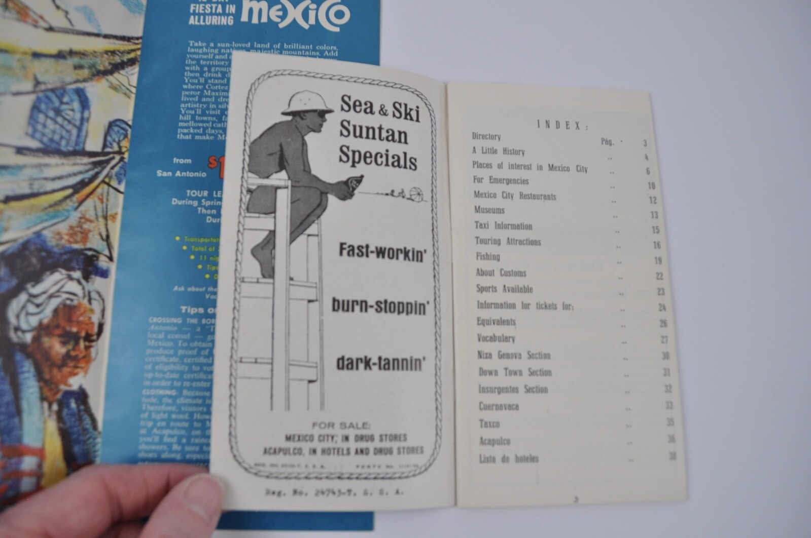 Vintage Mexico Tour Brochure Greyhound 1960’s