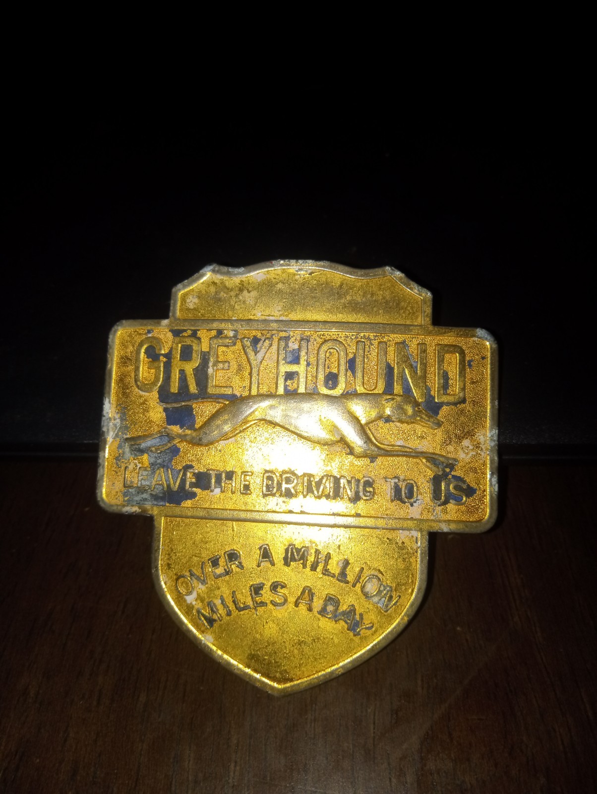 Vintage Grey Hound Bus Hat Badge