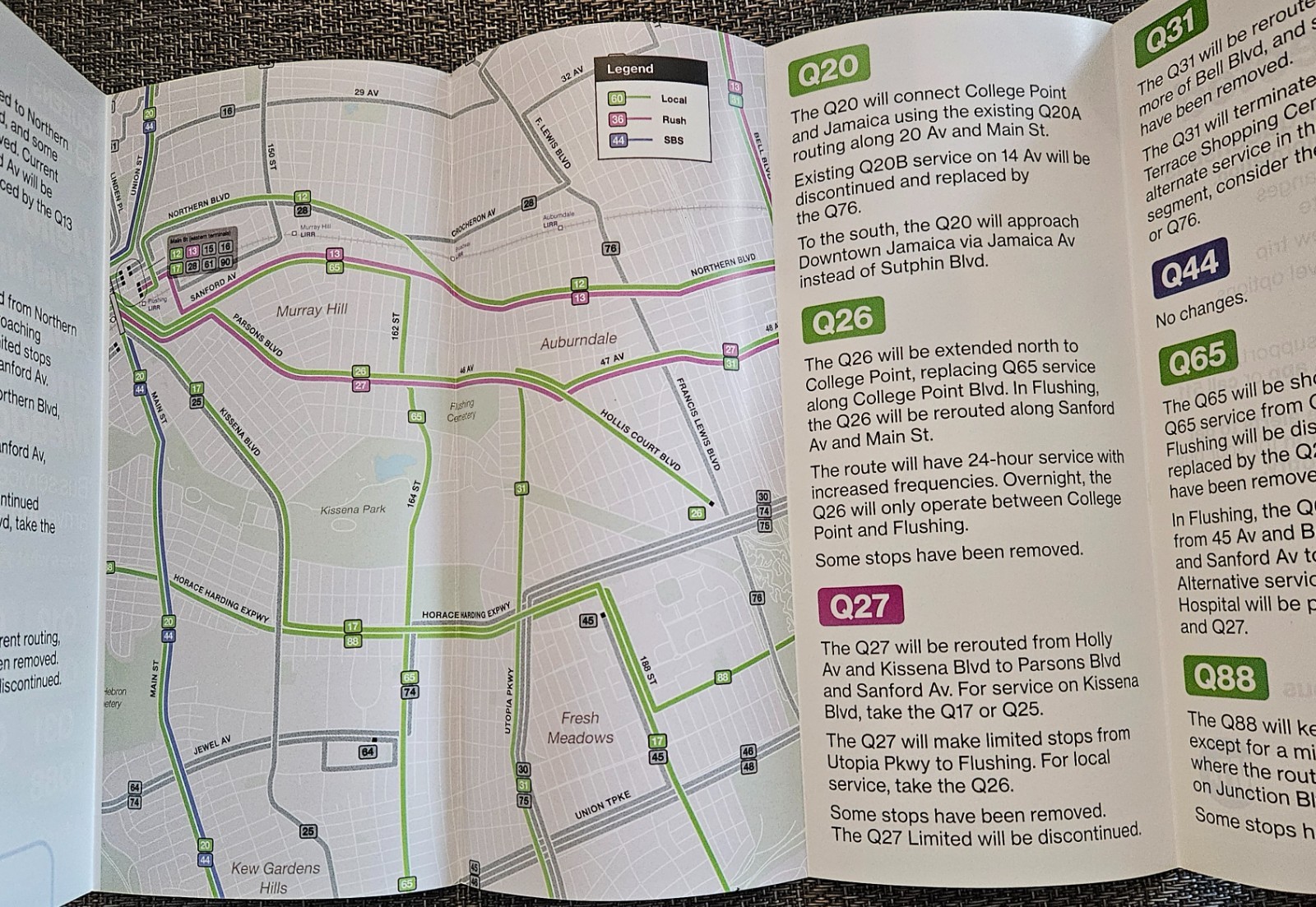 New York City Queens MTA Transit Bus Map/Routes 2025