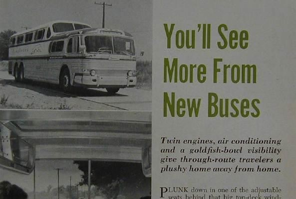 1954 GREYHOUND SCENICRUISER BUS collectable pictorial