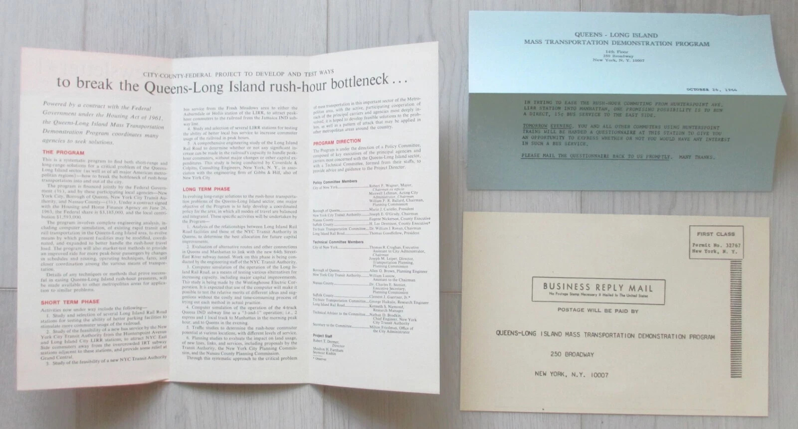 Vintage 1965 City of New York Queens Long Island Shuttle Bus Proposal Book