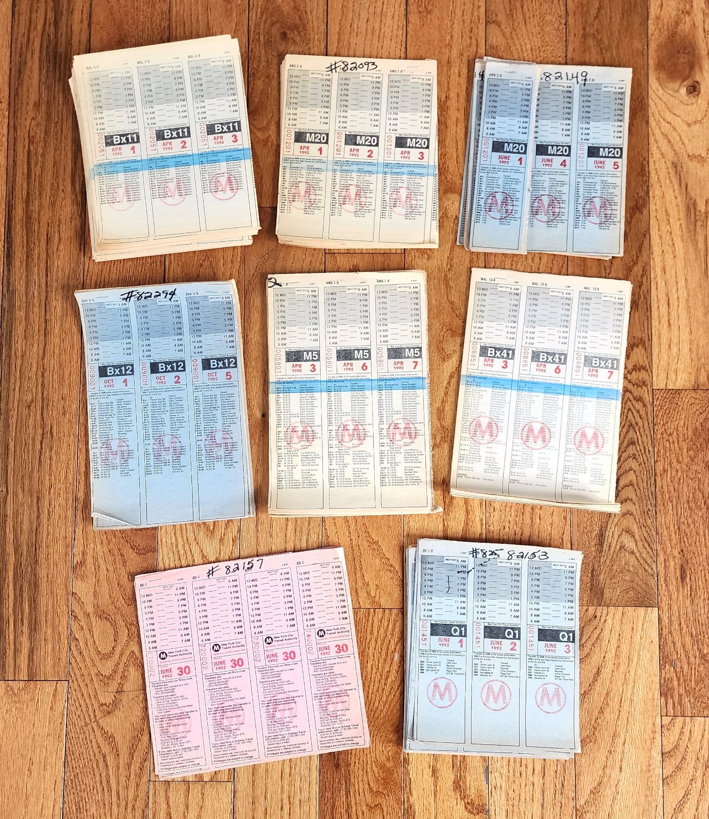 HUGE LOT 360 – NYCTA NYC BUS TICKET TRANSFERS MANHATTAN BROOKLYN QUEENS BX NY