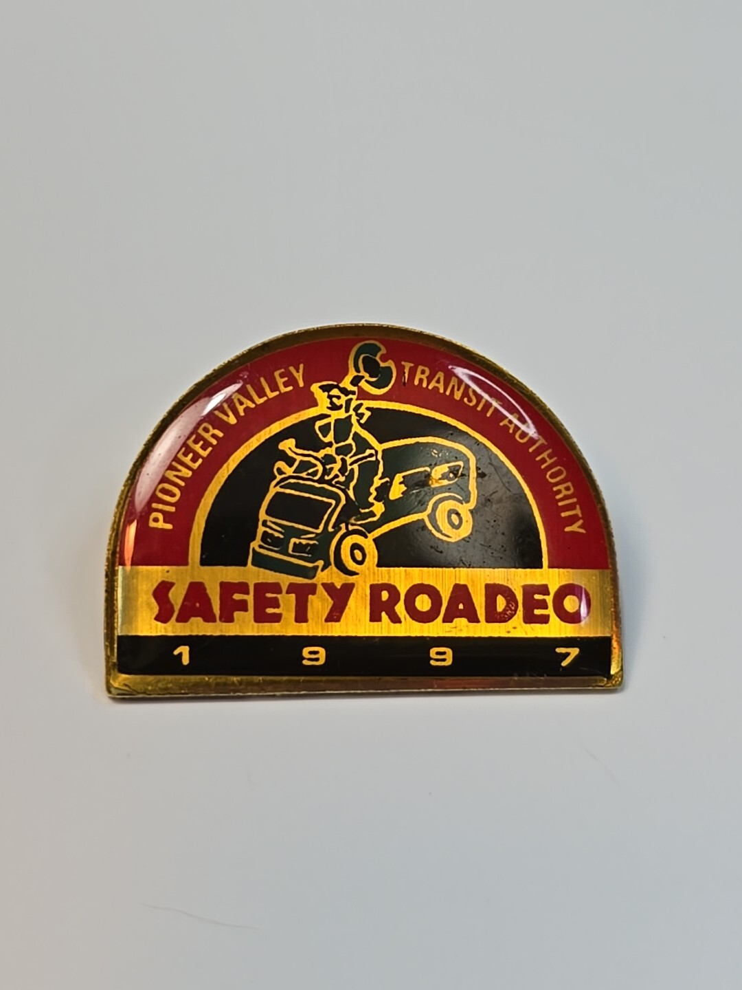 Pioneer Valley Transit Authority 1997 Bus Roadeo Lapel Pin Western Massachusetts