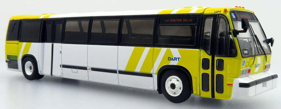 Lot Of 3 Iconic Replica Buses 1/87 Scale-RTS Dart, Eagle 10 Corp,Flxible Miami